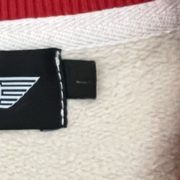 Mini Cooper Beige Red Full Zip Jacket Women Small Spell Out MINI Logo - Picture 6 of 9